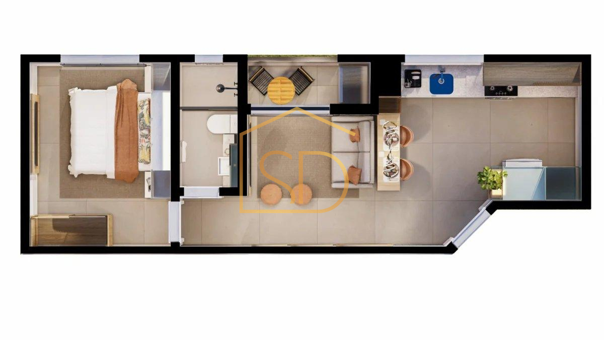 Apartamento Garden Novo com 1 quarto com Sacada , 72,87m², à venda em Curitiba, Cajuru - Solange Delfim Consultora de Imóveis