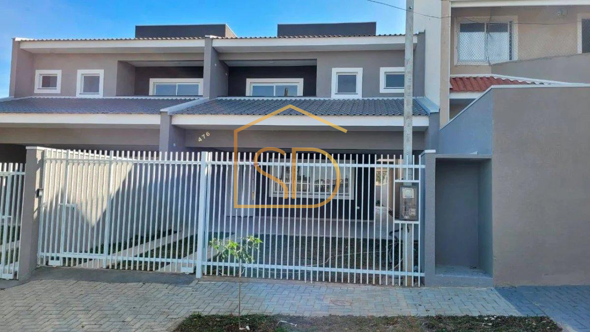 Excelente Sobrado Novo com 3 suítes, 300m² de terreno, à venda em São José dos Pinhais, Aristocrata - Solange Delfim Consultora de Imóveis