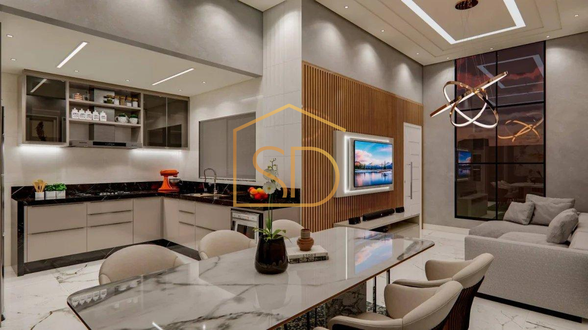 Maravilhosa Casa Nova Moderna com 3 quartos 1 suíte , 124,28m², à venda em São José dos Pinhais, Bom Jesus - Solange Delfim Consultora de Imóveis