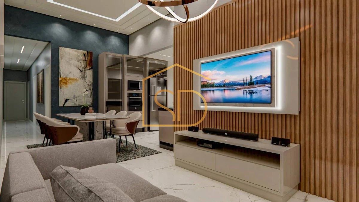 Maravilhosa Casa Nova Moderna com 3 quartos 1 suíte , 124,28m², à venda em São José dos Pinhais, Bom Jesus - Solange Delfim Consultora de Imóveis