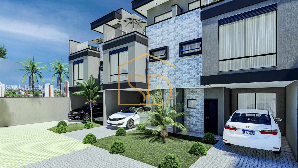 Maravilhoso Sobrado Triplex com 3 quartos 1 suíte, varanda e jazuzzi, 150m², à venda em Curitiba, Cajuru - Solange Delfim Consultora de Imóveis