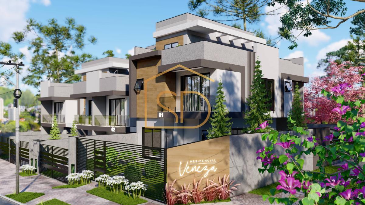 Espetacular Sobrado Alto Padrão de esquina com 3 suites, Ático e Varanda Gourmet, 225m², à venda em Curitiba, Água Verde - Solange Delfim Consultora de Imóveis