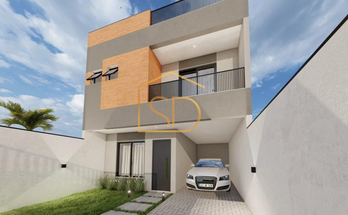 Sobrado Novo com 3 quartos 1 suíte, 160,13m², à venda em Curitiba, Cajuru - Solange Delfim Consultora de Imóveis